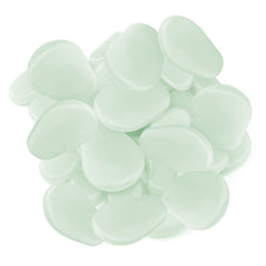 Pietricele fosforescente translucide care lumineaza verde decorative 3-5 cm cantitate 100 gr