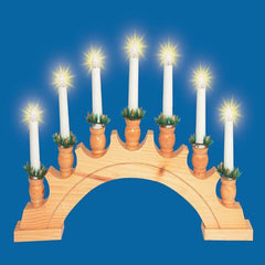 Piramida Decorativa cu lumanari 7 becuri cu suport lemn Home