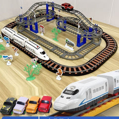 Pista cu Masinuta si Tren de viteza 108 piese Procart