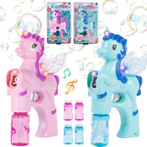 Pistol baloane de sapun unicorn muzica si lumini alimentare cu baterii