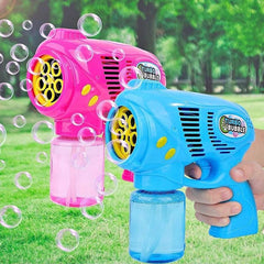 Pistol electric baloane sapun lumini si muzica rezervor solutie 150 ml 5 orificii alimentare cu baterii