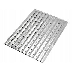 Placa pentru gratar otel inoxidabil 2 parti pliabila 46x30cm argintiu