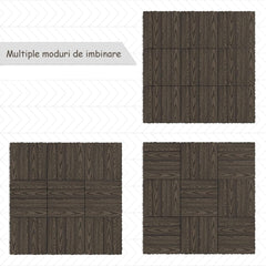 Placa wpc decking exterior 30x30 cm sistem interconectare click grosime 2.2 cm gri1