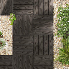 Placa wpc decking exterior 30x30 cm sistem interconectare click grosime 2.2 cm gri1