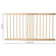Poarta de siguranta latime reglabila 72x122 cm lemn de pin 2 moduri montare