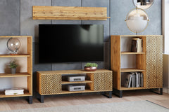 Dulap RTV Focus loft 155 cm - decor in oase - artizanat stejar