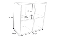 Biblioteca Loni 2x2 alb