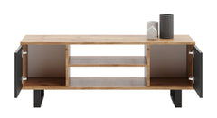 Dulap Focus RTV 135 cm - loft stejar craft/negru