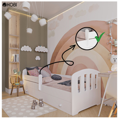 Pat copii Felix alb 160x80