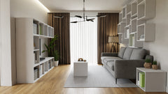 Biblioteca modulara MODUS 2x1 alb