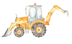 Pat copii LUK 160x80 cu balustrade - Excavator