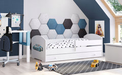 Pat copii Luk 140x70 cu sertar - Politie