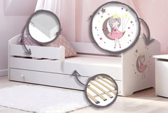 Pat copii 140x70 cu sertar - Printesa adormita