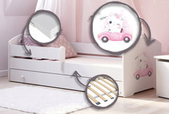 Pat pentru copii Luk 140x70 cu sertar - Cat