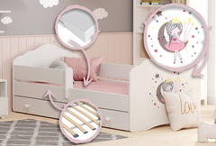 Pat copii FALA 160x80 cu sertar - Printesa adormita