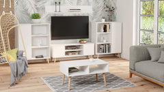 Dulap Focus RTV 135 cm - alb