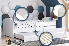 Pat dublu LUK 160x80 alb