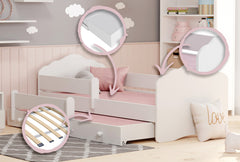 Pat dublu Wave 160x80 alb