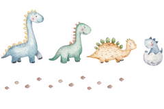 Pat copii LUK 140x70 cu sertar - Dinozauri