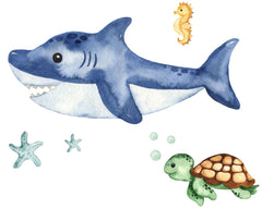 Pat copii LUK 140x70 cu sertar - Shark