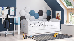 Pat copii LUK 140x70 cu sertar - Ursulet albastru