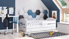 Pat copii LUK 160x80 cu sertar - Shark