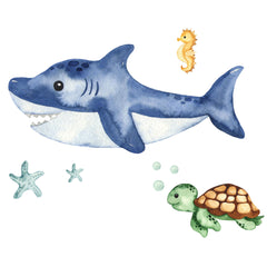 Pat copii LUK 160x80 cu sertar - Shark