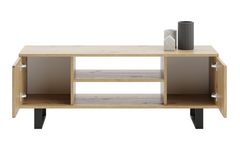 RTV Focus 155 cm - picioare metalice Stejar artizan