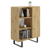 Biblioteca Fondi picioare metalice Stejar artizan