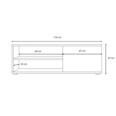 Dulap RTV VIVA 110 cm - culoare stejar Artisan