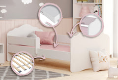 Pat de o persoana Wave 160x80 cu balustrada