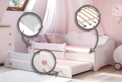 Pat dublu Emma II 160x80 roz
