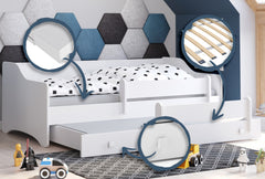 Pat dublu Erik II 160x80 - maner alb