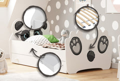 Pat pentru copii Panda 140x70 cu sertar
