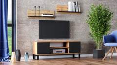 Raft 100 cm - stejar craft auriu/negru