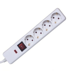 Prelungitor de Retea Protectie copii Intrerupator 4 socluri alb Home