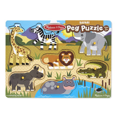Puzzle din lemn Animalele safari