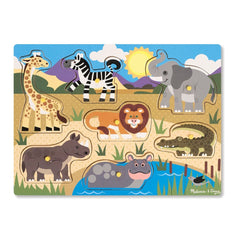 Puzzle din lemn Animalele safari