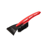 Racleta curatare zapada cu perie ergonomica neagra cu maner rosu
