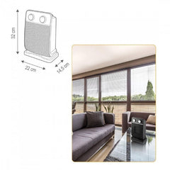 Radiator ceramic Home FK29 negru 1800W cu 2 trepte incalzire
