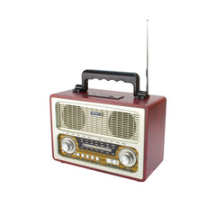 Radio Portabil Retro Bluetooth cu MP3, USB, SD cu 3 benzi AM FM SW Sal