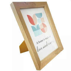 Rama foto enid 10x15 cm design clasic suport fixare birou lemn natur