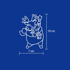 Ren Led multicolor Decor fereastra Craciun fixare ventuza 10 cm Home