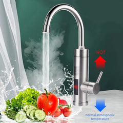 Robinet electric 3000w afisaj led temperatura apa inox 220v rotire 360 grade