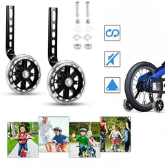 Roti ajutatoare pentru bicicleta iluminare led multicolor set 2 bucati reglabile 12x20 inch