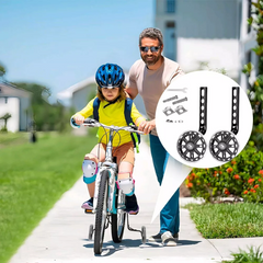 Roti ajutatoare pentru bicicleta iluminare led multicolor set 2 bucati reglabile 12x20 inch