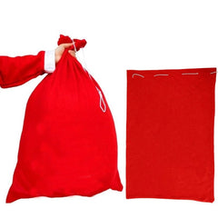 Sac mos craciun inchidere snur 40-60 cm rosu