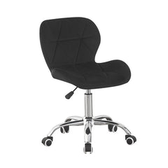 Scaun de birou in stil scandinav inaltime 72-84 cm roti mobile cauciucate baza otel cromat velur negru