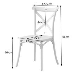 Scaun de bucatarie stil clasic inaltime 88 cm latime 43 cm alb