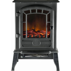 Semineu electric Panoramic negru 2000 w 2 trepte de incalzire